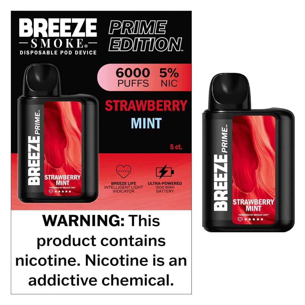 Strawberry Mint Breeze Prime Disposable Vape