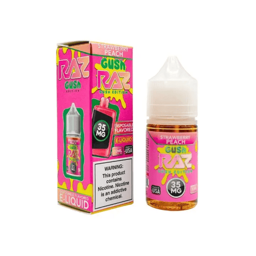 Strawberry Peach Gush Pod Juice Raz Gush E Liquid 35mg E-Liquid 30ml