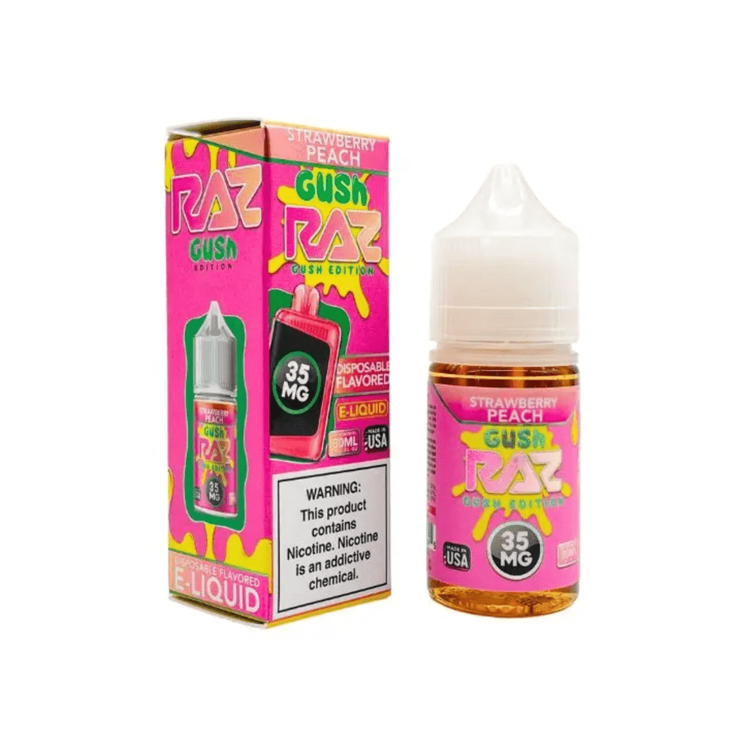 Strawberry Peach Gush Pod Juice Raz Gush E Liquid 35mg E-Liquid 30ml