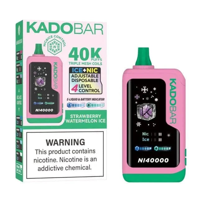 Strawberry Watermelon Kado Bar Ice Nic Control Disposable Vape 40000 Puffs