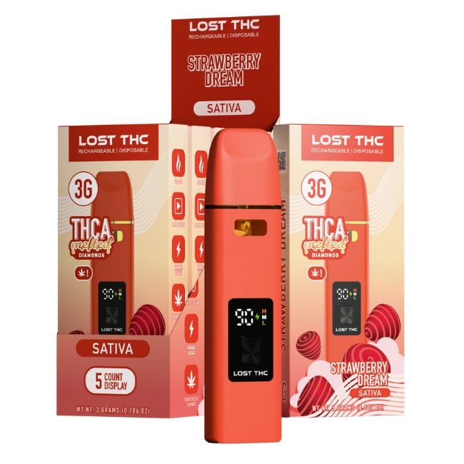 Lost THC Melted Diamonds Disposable 3GM Vape Lost THC Melted Diamonds Disposable 3GM Vape