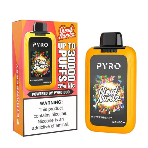 Strawberry + Mango Cloud Nurdz Pyro Duo Disposable Vape 30K Puffs
