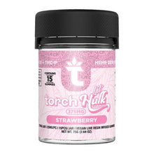 Load image into Gallery viewer, Strawberry Torch Lil Hulk Gummies HHC D9 THCP Live Resin Inside 375MG 15CT
