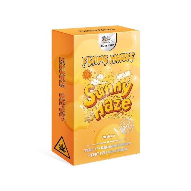 Sunny Haze Indica Flying Horse Elite Diamond Sauce Live Resin Disposable Vape 3.5GM