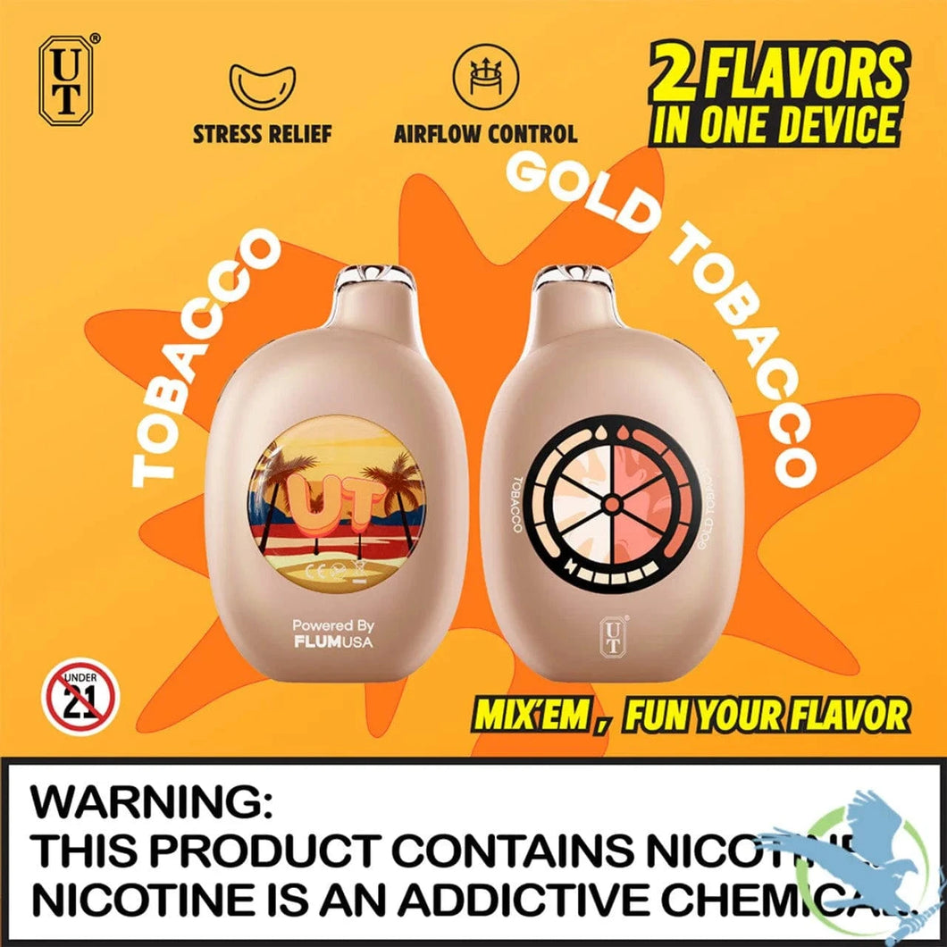 Tobacco Gold Tobacco Flavor Disposable Vape by UT 50K Puffs Tobacco Gold Tobacco Flavor Disposable Vape by UT 50K Puffs