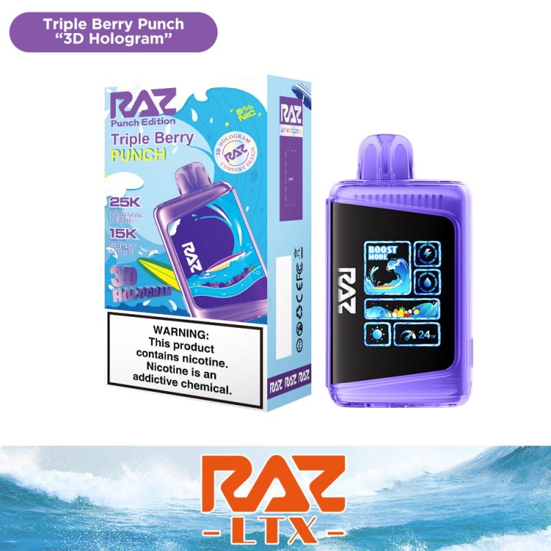 how much is elf bar vape Hawaiian Punch Raz Vape Flavor Triple Berry Punch RAZ LTX 25000 (Punch  Edition) main image 1