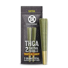 Load image into Gallery viewer, Tropical Candy Sativa Cannaaid Pre Roll Joints THC 1gm 2pk
