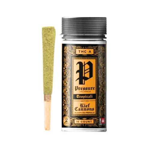 Tropicali Sativa Pressure THCA Kief Cannons Pre Rolls Joints 2 Gm 10 in a jar