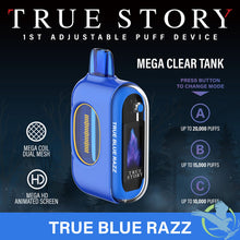Load image into Gallery viewer, True Blue Razz True Story 20K Disposable Vape
