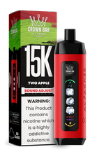 Load image into Gallery viewer, Two Apple Al Fakher Crown Bar Ice Adjust 15000 Disposable
