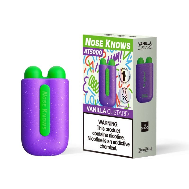 Best Custard Disposable Vape Nose Knows AT5000 Disposable Vape  Dessert-Flavored Disposable Vapes
