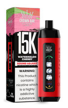 Load image into Gallery viewer, Watermelon Cherry Al Fakher Crown Bar Ice Adjust 15000 Disposable
