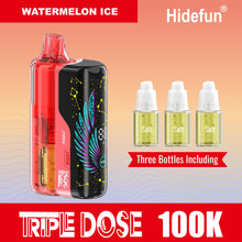 Cargar imagen en el visor de la galería, Watermelon Ice Hide Fun Triple Dose Kit (Pod + Battery + 3 Bottles) 100K
