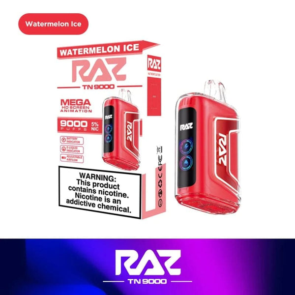 Watermelon Ice Raz TN9000 Disposable Vape | Price $ 15.99