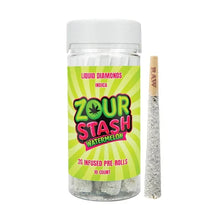 Load image into Gallery viewer, Watermelon Indica Zour Stash Liquid Diamond Pre Roll 2g 10 ct
