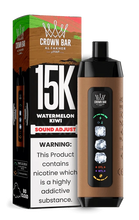 Load image into Gallery viewer, Watermelon Kiwi Al Fakher Crown Bar Ice Adjust 15000 Disposable
