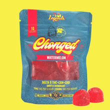 Load image into Gallery viewer, Watermelon Chonged Cheech &amp; Chongs Gummies Legend D9 THC 200MG per Gummy
