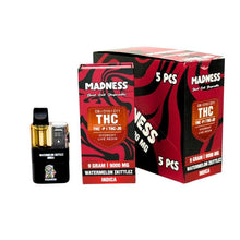 Cargar imagen en el visor de la galería, Watermelon Zkittlez Indica Madness THC Hydroxy Live Resin 9 Gram Disposable Vape
