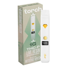 Cargar imagen en el visor de la galería, Wedding Wreck Sativa Torch THCP Live Resin Blend Disposable 1GM
