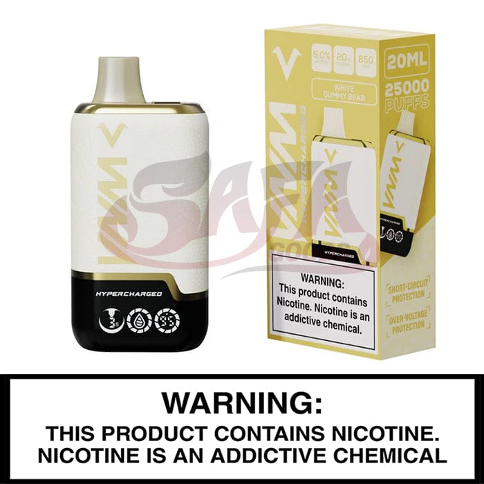 White Gummy Bear VNM Hypercharged Disposable Vape 25000