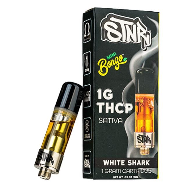 White Shark (Sativa) STNR Thcp Mini Bongo 1gm Cart