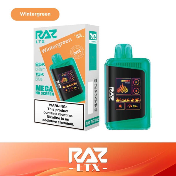 Order Wintergreen Raz LTX Disposable 25000 Puffs