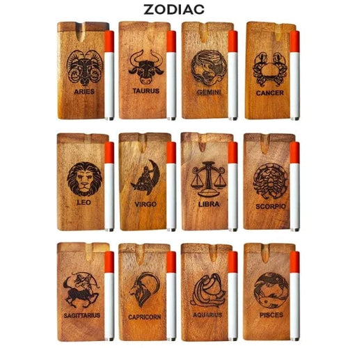 Wood Dugout Metal Bat Zodiac Sign Large