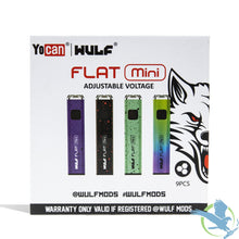 Load image into Gallery viewer, White Red Spatter Wulf Mods X Yocan Flat Mini Vaporizer Pen Battery
