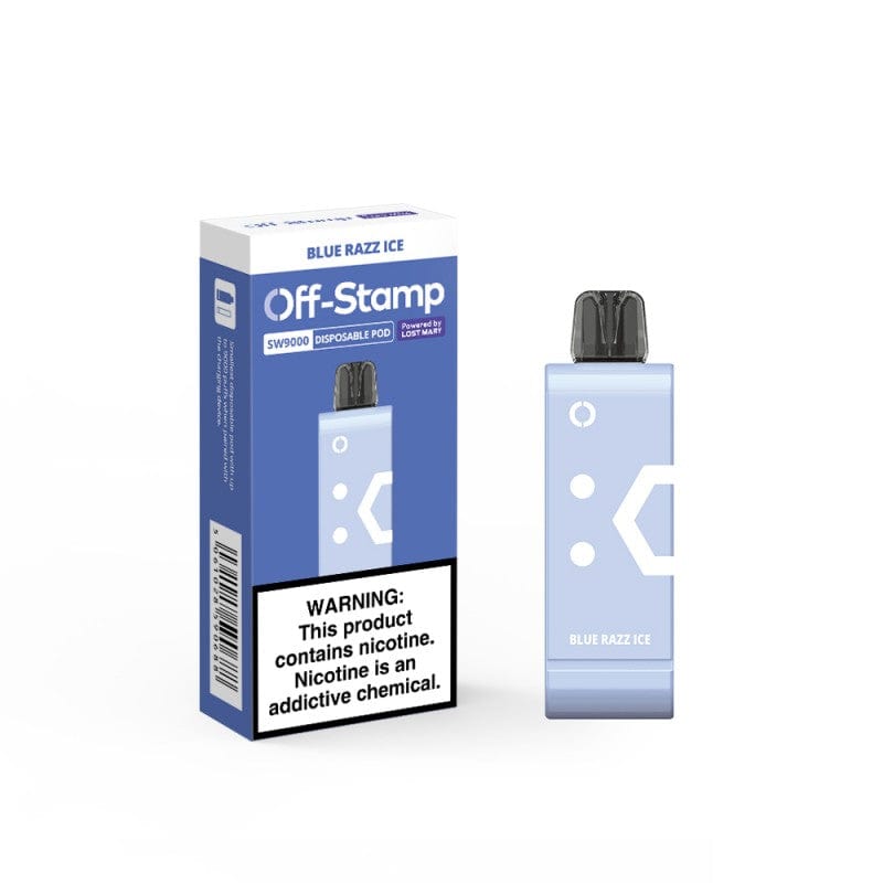 Single / Blue Razz Ice - ONLY Disposable Off Stamp SW9000 Disposable Kit