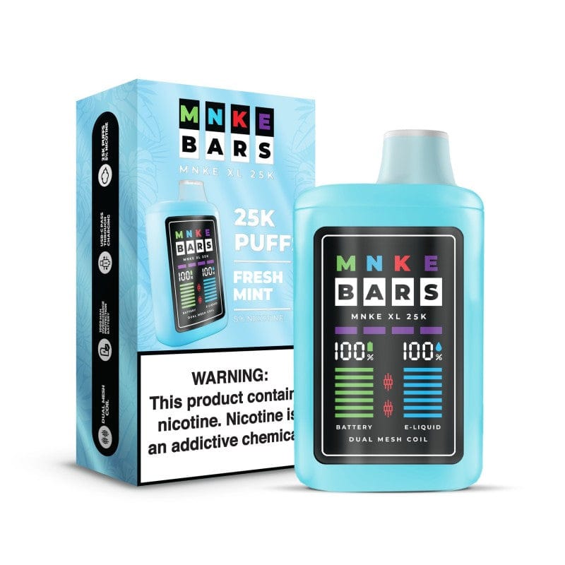 Fresh Mint MNKE Bars 6500 Puffs Vape Fresh Mint MNKE Bars 6500 Puffs Vape