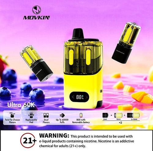 Blueberry Watermelon - Blue Razz Ice Movkin Ultra 60K Disposable