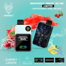 Load image into Gallery viewer, Snowwolf Smart HD 15K Limited 20ML 15000 Puffs 650mAh Prefilled Nicotine Salt Rechargeable Disposable Pod Device With Dual Mesh Coil &amp; HD Screen Animation - Display of 5
