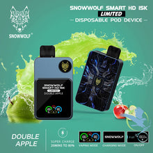 Cargar imagen en el visor de la galería, Snowwolf Smart HD 15K Limited 20ML 15000 Puffs 650mAh Prefilled Nicotine Salt Rechargeable Disposable Pod Device With Dual Mesh Coil &amp; HD Screen Animation - Display of 5

