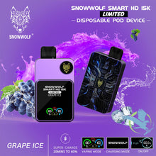 Cargar imagen en el visor de la galería, Snowwolf Smart HD 15K Limited 20ML 15000 Puffs 650mAh Prefilled Nicotine Salt Rechargeable Disposable Pod Device With Dual Mesh Coil &amp; HD Screen Animation - Display of 5
