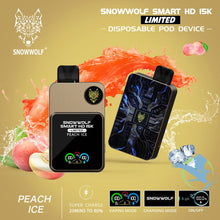 Cargar imagen en el visor de la galería, Snowwolf Smart HD 15K Limited 20ML 15000 Puffs 650mAh Prefilled Nicotine Salt Rechargeable Disposable Pod Device With Dual Mesh Coil &amp; HD Screen Animation - Display of 5
