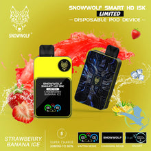 Cargar imagen en el visor de la galería, Snowwolf Smart HD 15K Limited 20ML 15000 Puffs 650mAh Prefilled Nicotine Salt Rechargeable Disposable Pod Device With Dual Mesh Coil &amp; HD Screen Animation - Display of 5
