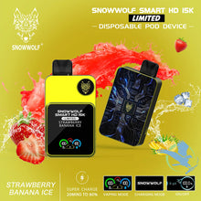 Load image into Gallery viewer, Snowwolf Smart HD 15K Limited 20ML 15000 Puffs 650mAh Prefilled Nicotine Salt Rechargeable Disposable Pod Device With Dual Mesh Coil &amp; HD Screen Animation - Display of 5
