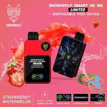 Cargar imagen en el visor de la galería, Snowwolf Smart HD 15K Limited 20ML 15000 Puffs 650mAh Prefilled Nicotine Salt Rechargeable Disposable Pod Device With Dual Mesh Coil &amp; HD Screen Animation - Display of 5
