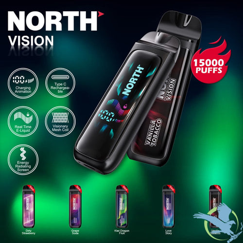 15000 (North Vision 15K Vanilla Tobacco) Vanilla Tobacco North 5000 Disposable Vape