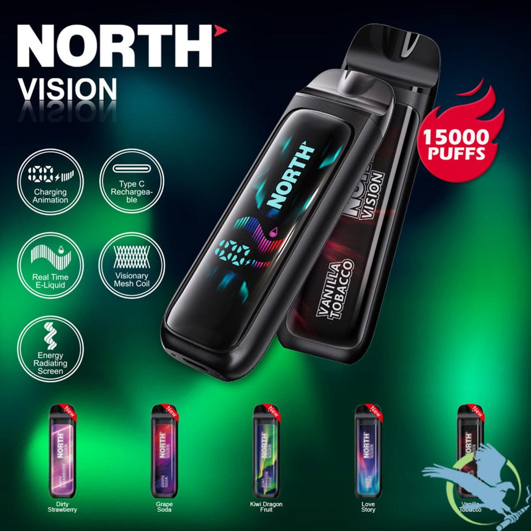 15000 (North Vision 15K Vanilla Tobacco) Vanilla Tobacco North 5000 Disposable Vape