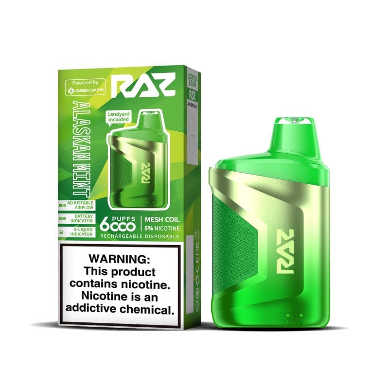 ALASKAN MINT RAZ CA6000 DISPOSABLE VAPE 5%