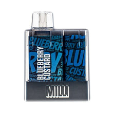 Load image into Gallery viewer, BLUEBERRY CUSTARD MILLI 6000 DISPOSABLE VAPE 5%
