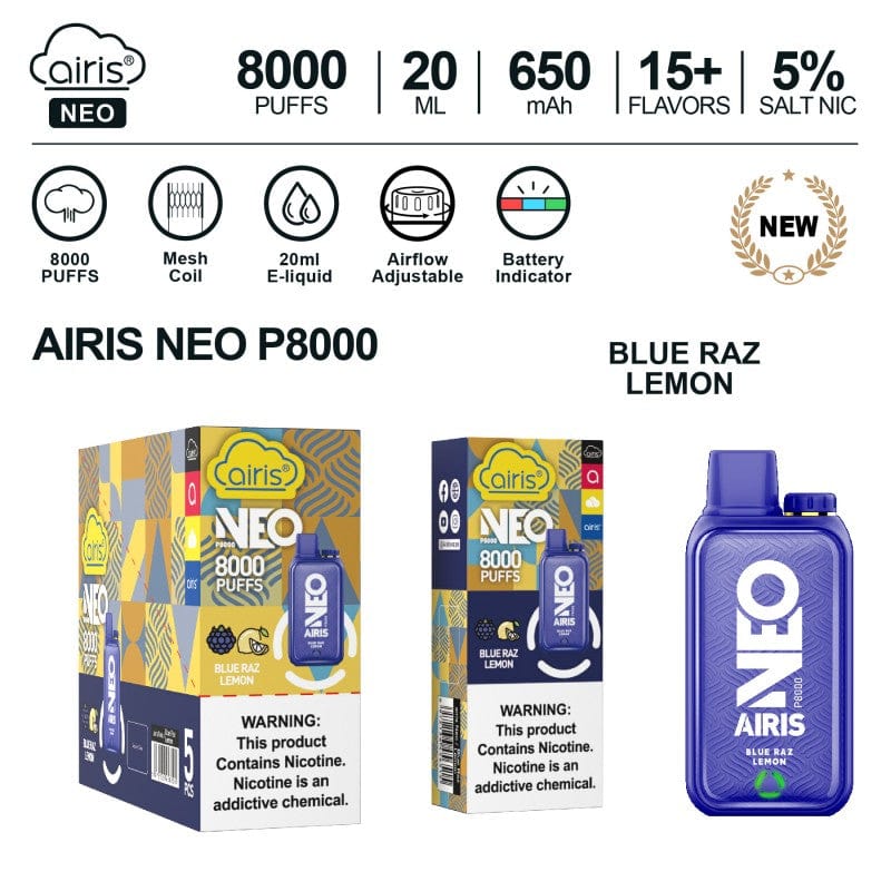 Airis Neo P8000 Puffs Disposable Vape | $9.99