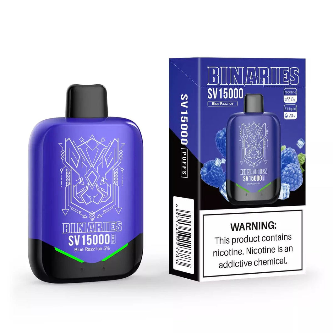 Blue Razz Ice / Single Binaries SV15000 Disposable Vape
