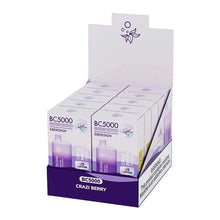 Load image into Gallery viewer, 10 pack / 50mg CRAZI BERRY EBDESIGN VAPE

