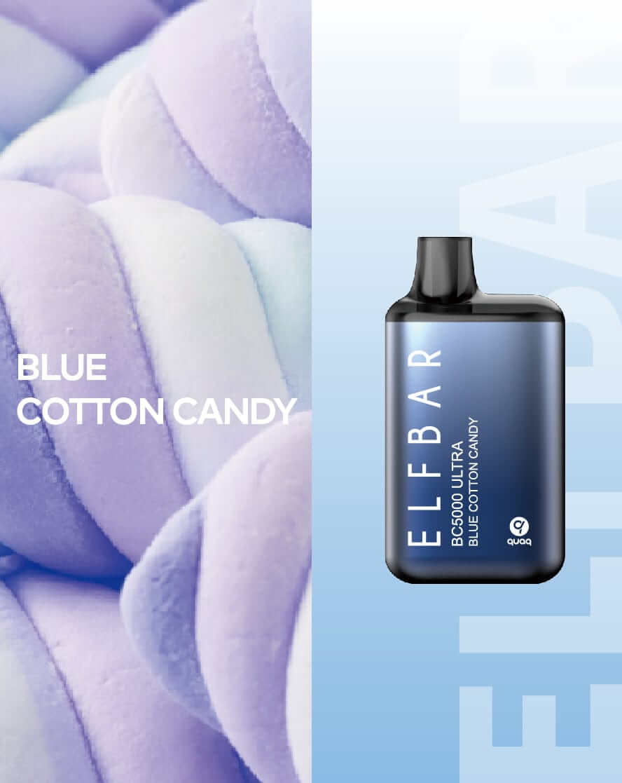 Blue Cotton Candy ELF BAR BC5000 ULTRA DISPOSABLE VAPE 5% NICTONE