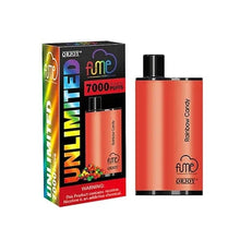 Load image into Gallery viewer, Rainbow Candy Fume Unlimited Disposable Vape 7000 Puffs
