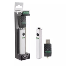 Load image into Gallery viewer, Ghost White Ooze Quad 510 Thead 500 Mah Square Vape Pen Battery + USB Charger
