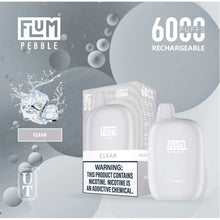 Load image into Gallery viewer, Clear FLUM Pebble 6000 Puffs Rechargeable Disposable Vape 5% NIC
