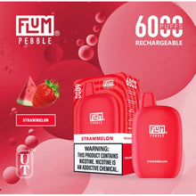Load image into Gallery viewer, Strawmelon FLUM Pebble 6000 Puffs Rechargeable Disposable Vape 5% NIC
